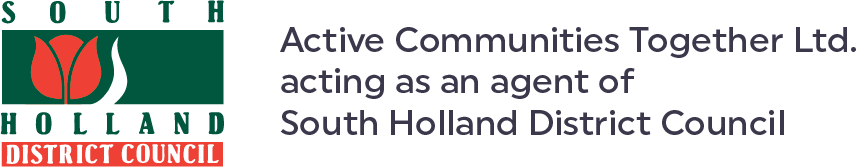 South Holland District Council logo: Active Communities Together Ltd. acting as an agent of South Holland District Council.