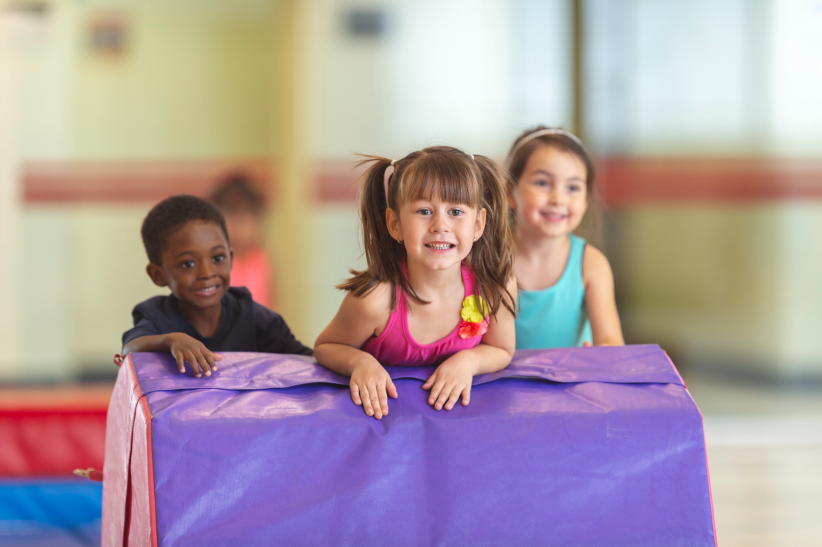 Children on inflatables